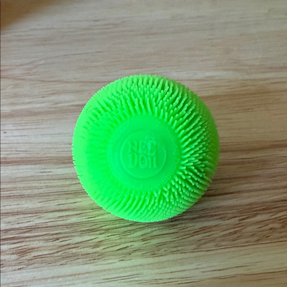 Nee Doh Mini Neon Green Fuzzball